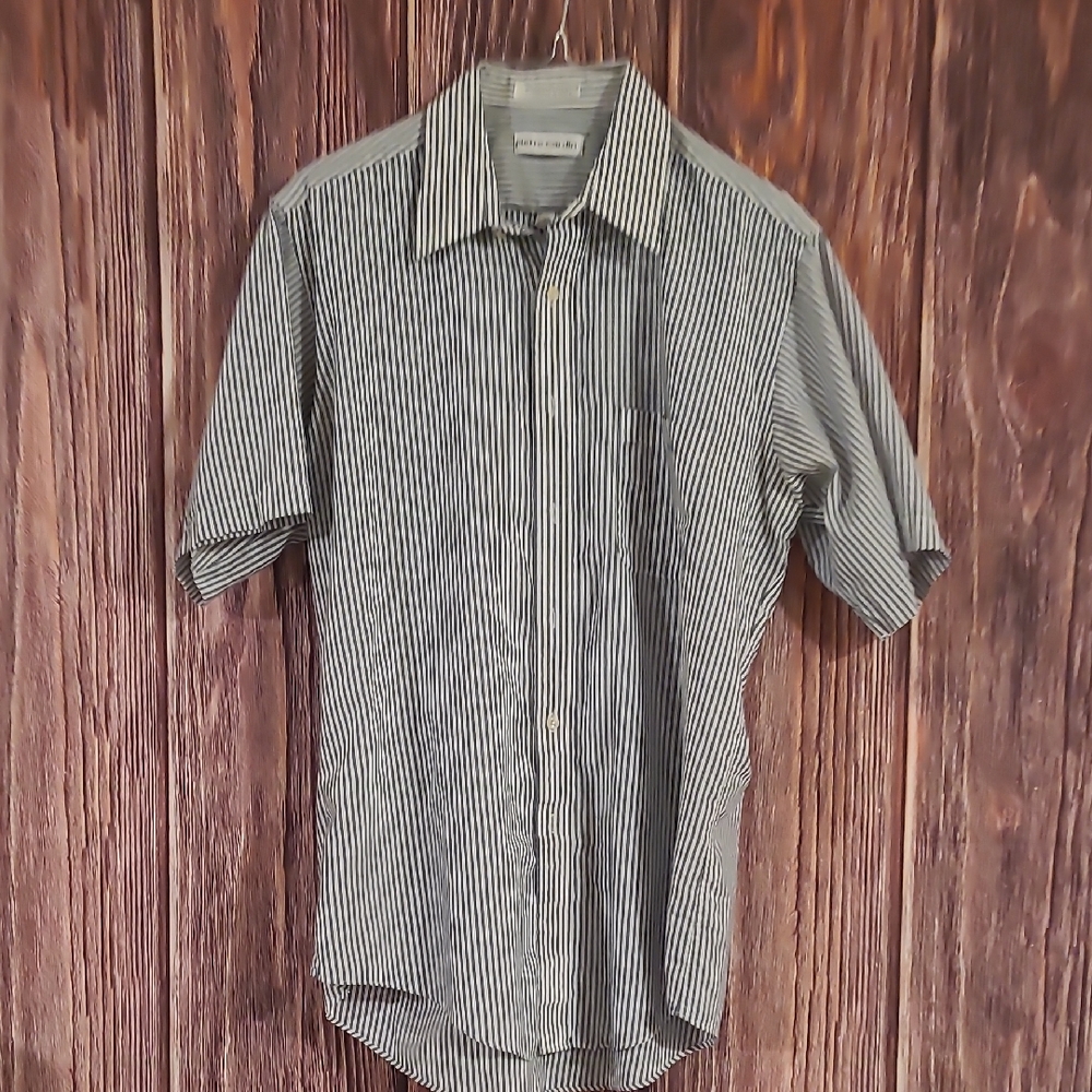 Pierre Cardin Monochrome Striped Button-Down Shirt